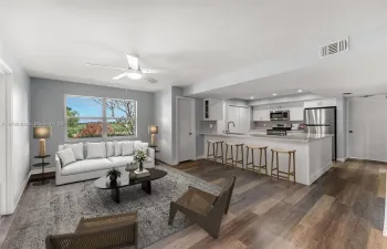 Great Room Overlooks Kitchen and New Patio Deck