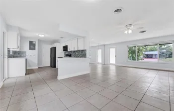 Updated Kitchen/Dining/Living room
