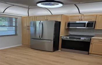 Staged Dining Room With Accent Walls