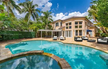 Virtually Staged Backyard/Patio with pool