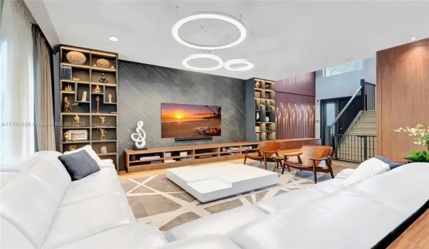 White sofa - virtually staged