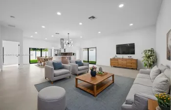 Living room staged
