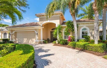 Circular Paver Driveway provides ample parking.