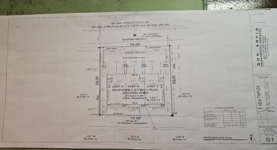 S1 new plans for City of Fort Lauderdale
First Floor Site plan