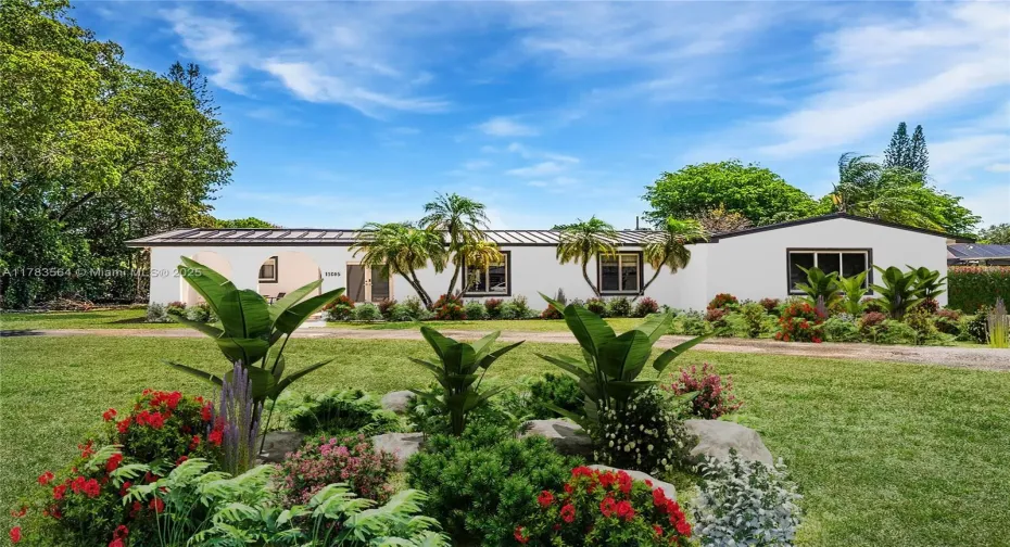 landscaping is virtually staged